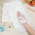 thumbnail image 4 of 2Yard Flower Lace Fabric Wedding Accessories 45.7" Wide White Edge Flower Lace Fabric Luxury Embroidery Lace Fabrics, 4 of 7