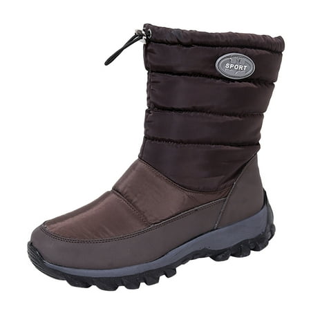 

Heel Wedge Snow Boots Velvet Belt Warm Mid- Comfortable Shrink Plus Ladies women s boots