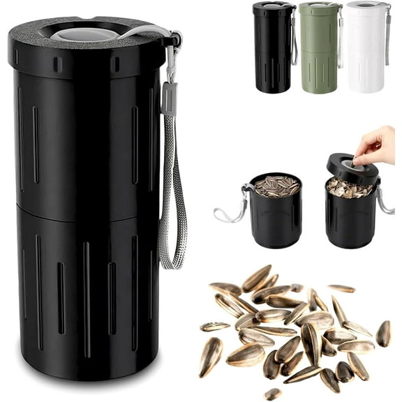 Portable Sunflower Seed Spit Cup 2-in-1 – 2026 New with Seed Storage & Shell Disposal, BPA-Free Pistachios Snack Bowl for Car, Trip & Outdoor Use