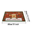 thumbnail image 2 of Tapis de Porte Rouges de Noël pour Entrée Extérieure, Tapis de Porte d'Entrée de Noël pour l'Intérieur, Tapis Brossé pour Vestibule de Porte d'Entrée, Tapis d'Entrée de Noël Anti-Saleté, Pas de Lavage, la Saleté Peut Être Coupée, Tapis Antidérapant, 2 of 7