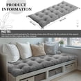 thumbnail image 2 of Bench Cushion for Indoor Furniture 40x20 in Velvet Thicken Indoor Window Seat Cushion, Piano Sofa, Entryway Storage, Bay Window Tufted Patio Porch Swing Bench Pad Memory Foam(Gray), 2 of 12