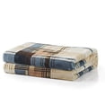 thumbnail image 2 of Tache Winter Cabin Blue Tan Farmhouse Super Soft Micro Fleece Tartan Plaid Plush Lightweight Dual-Sided Decorative Couch, Sofa, Travel, Lap, Bed Throw Blanket, 90x90, Full/Queen Size, 2 of 7