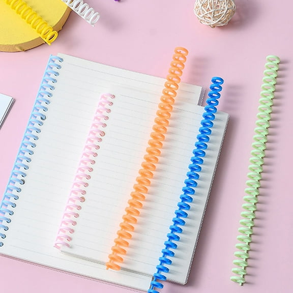 GOOHOCHY 10pcs Spiral Notebook Binding Coils - Comb Binding Spines For A5 Notebooks, 3/8 Diameter, Black, Perfect For Easy Page Additions"