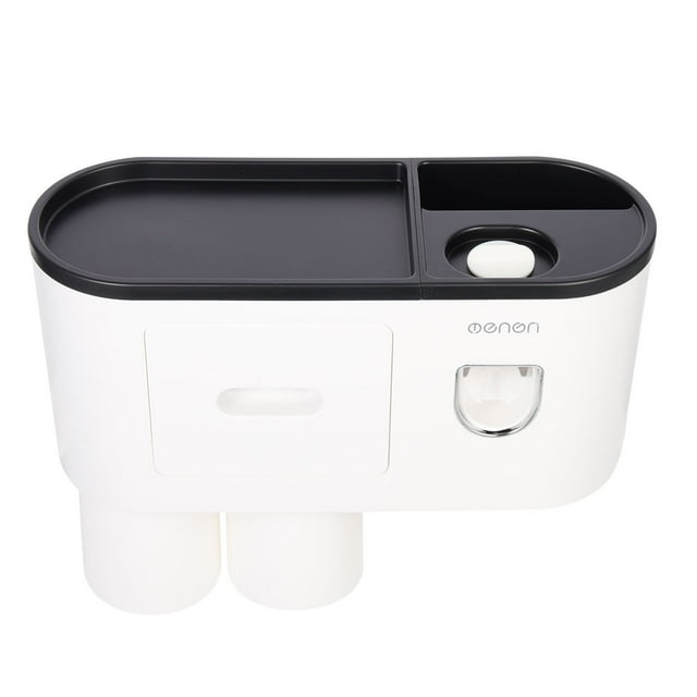 KAKOWELY Porte-Dentifrice 1 Ensemble de Support Mural pour Brosse à Dents Organisateur de Brosse à Dents Distributeur de Dentifrice Porte-Gobelet 10.79"X5.2"X3.94 Pouces