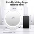 thumbnail image 4 of Magnifying Mirror 30X 1X Double Sided Magnification Makeup Vanity Mirror 2000mAh Rechargeable Lighted Mirror with 3 Color Setting Adjustable Rotation LED Vanity Desk Mirror, 4 of 5