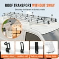 thumbnail image 5 of VEVOR Trailer Ladder Rack, 54" 3 Crossbars Ladder Roof Rack, Heavy-duty Steel Van Roof Ladder Rack, 800 lbs Capacity Van Ladder Rack with Straps, Fit for Ford Transit 150, 250, 350, 2015-2022, 5 of 9