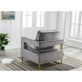 thumbnail image 5 of Carolina Classics Adadon 33 In Wide Velvet Upholstered Arm Chair in Gray, 5 of 13
