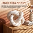 thumbnail image 5 of Wood Knot Chain Link Decor, Hand Carved 3 Link Wooden Knot for Coffee Table Decor, Boho Decor Modern Farmhouse Decor Rustic Decor Shelf Decor Book Shelf Decor Entryway Decor Living Room Decor(White), 5 of 7