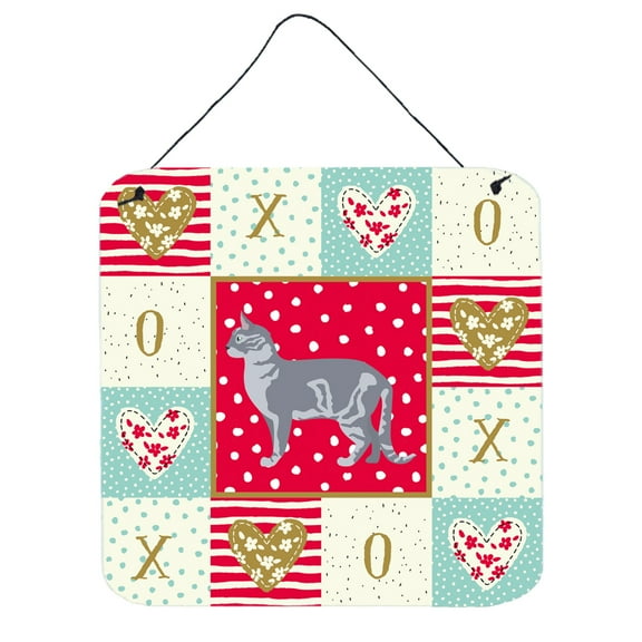 Australian Mist 2 Cat Love Wall or Door Hanging Prints Red