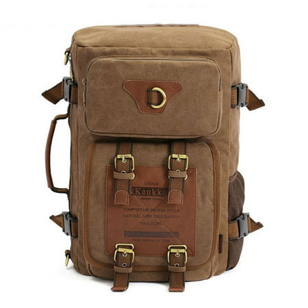 Berk - Large Canvas Traveller Backpack,Khaki