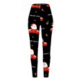 thumbnail image 3 of Gibobby Pantimedias para Mujer Cómodas y Cálidas Leggings de mujer Pantalones de bota con estampado navideño Pantalones de cintura cómodos (Negro, XL), 3 of 5