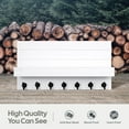thumbnail image 6 of Key Holder for Wall, Dinosam Mail Organizer Wall Mount with 7 Sturdy Key Hooks and Mail Holder Shelf, Key Organizer Key Rack Entryway Wall Decor, White, 6 of 7