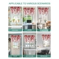 thumbnail image 5 of Red Eucalyptus Leaves Tie Up Curtains for Windows 45 Inch Length Balloon Curtains Kitchen Adjustable Balloon Window Shade Summer Botanical Weeping Wooden Tie Up Bathroom Curtain Window 52"x45", 5 of 6