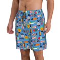 thumbnail image 2 of Fotbe Cute Flat Fish Trajes de Baño Estampados para Hombre, Shorts de Verano de Secado Rápido, Ropa de Playa, Bañadores-Large, 2 of 6