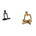 thumbnail image 1 of Escultura de pensador abstracto, figura decorativa, adorno para sala de estar, dormitorio, estantería, armario, chimenea, artesanía creativa., 1 of 8