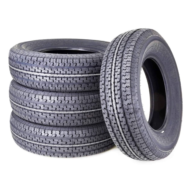 Set 4 FREE COUNTRY Trailer Tires ST175/80R13 6PR Load Range C w/Scuff Guard 91/87M