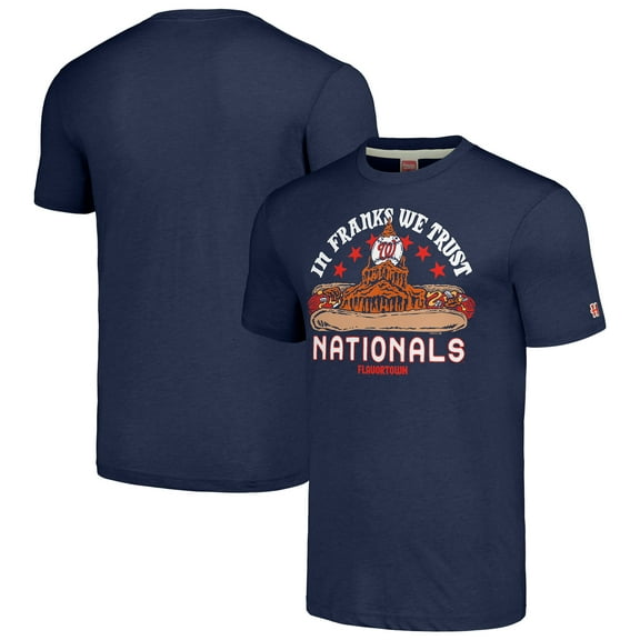 Unisex MLB x Guy Fieri-s Flavortown  Navy Washington Nationals Tri-Blend T-Shirt