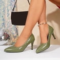 thumbnail image 4 of Women High Heels Pumps Studded Rivet Party Wedding Shoes Women's Stilettos Pointed Toe Closed Slip On Casual Party Prom Dress Shoes, 4 of 9