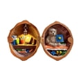 thumbnail image 1 of wnpxqnt Walt Shell Doll House, Handmade Walt Shell Doll House with Lights, Tiny World Inside Walts, 3D Walt Doll House Miniature Book Store Mini Library Ornament Gift K6D0, 1 of 1