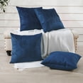 thumbnail image 3 of Home Soft Things Ikat Velvet 4 Piece Throw Pillow Cover Set - Blue - 20" x 20", 3 of 8