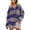 Grey, variant on Womens Graphic T Shirts Oversized Swea Fall Button Lapel Hoodies Long Sleeve V Neck Striped Color Block Tshirts Top