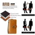 thumbnail image 7 of Egoelife Women Wallet RFID Blocking PU Leather Purse Large Capacity Credit Card Holder with ID Window Zipper Coin Pocket Clutch Wristlet, 7 of 7