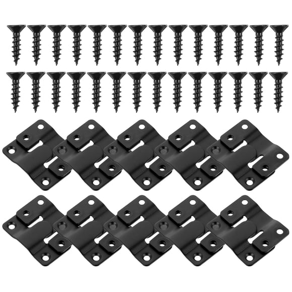 QUMIIRITY 10 Sets Security Picture Hanger Black Metal Mirror Holder for Shop Users