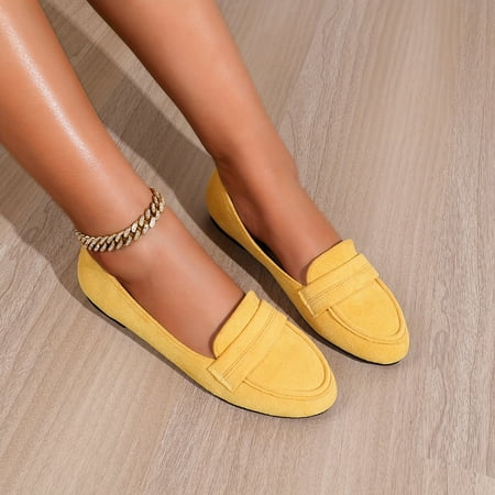 

Women s Bowknot Decor Lightweight & Comfortable Flat Shoes - Slip On Shallow Mouth Casual Shoes