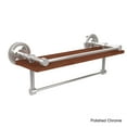 thumbnail image 4 of Prestige Regal Collection IPE Ironwood Shelf with Gallery Rail and Towel Bar - Polished Nickel / 16 Inch, 4 of 5