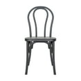 thumbnail image 6 of Emma + Oliver Weather-Resistant Wood Look Stackable Resin Thonet Chair for Indoor/Outdoor Use in Black, 6 of 10