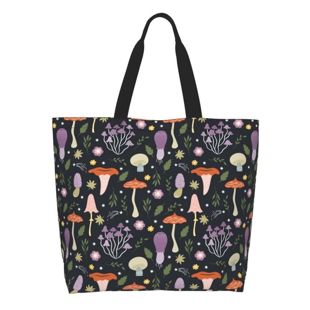 Easygdp Mushrooms Bolsas Tote para Mujer, Bolsos de Hombro para Viaje, Bolsos de Mano de Gran Capacidad para Compras y Trabajo
