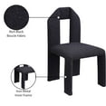 thumbnail image 2 of Meridian Furniture Bennett Black Boucle Fabric Dining Chair (Set of 2), 2 of 8