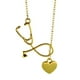 thumbnail image 1 of Collar con colgante de estetoscopio con forma de corazón, joyería para mujeres y niñas, regalo de San Valentín (dorado), 1 of 6