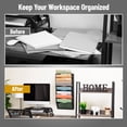 thumbnail image 5 of Mind Reader Wall File Organizer, 8 Pocket Hanging Document Rack, Office Wall Mount, Metal Mesh, Black, 5 of 6