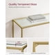 thumbnail image 2 of Mesa consola VASAGLE con estructura metálica de vidrio templado de 100 cm, color dorado, 2 of 3