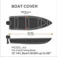 thumbnail image 4 of Classic Accessories Stellex All Seasons Boat Cover, Fits Boats 12' - 14' L x 68" W, Trailerable Boat Cover with Polyester Fade-Resistant Fabric, Model AA, 4 of 10