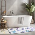 thumbnail image 2 of Purple Blue Butterfly Pattern Kitchen Rug Mat,Kitchen Runner Rugs Non Skid Washable,Decorative Kitchen Floor Mats for Kitchen,Sink,Laundry,17"x47.2", 2 of 7