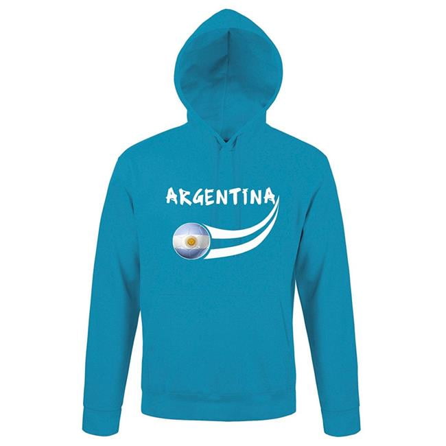 Supportershop ARHOOBL L Argentina Aqua Blue Hooded Mens Sweatshirt Large Walmart