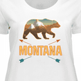 thumbnail image 4 of Inktastic Montana Vacation Bear Silhouette Women's Plus Size T-Shirt, 4 of 5