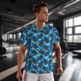 thumbnail image 3 of Wukai Bohemian Sea Turtle Print Men's Short-Sleeved Mesh T-Shirt,Quick-Dry Short Sleeve Workout T-Shirt-X-Large, 3 of 8