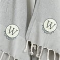 thumbnail image 2 of Linum Home Textiles 2 Piece Turkish Cotton Personalized Fun in Paradise Pestemal Hand Towels, 43 in x 21 in, Gray, 2 of 2