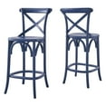 thumbnail image 6 of Modway Gear 39.5" Modern Style Elm Wood Counter Stool in Midnight Blue Finish, 6 of 7