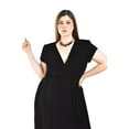 thumbnail image 4 of Vestido envolvente de terciopelo Roman Fashion /Tallas Extras, 3836 (Negro) negro 38, 4 of 6