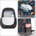 thumbnail image 4 of Pioneer Flower Floral Print Pattern 17" School Backpacks for Teens,Waterproof Oxford Fabric,S-Shape Padded Straps for School,Travel,Hiking,Camping, 4 of 5