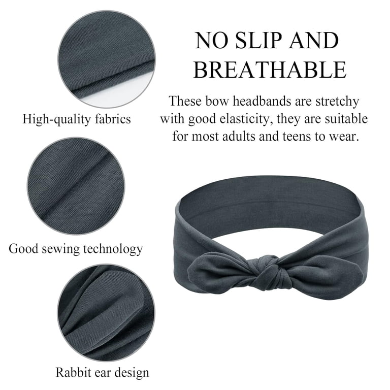 LinYooLi 12 Pack Bow Headbands for Women Headwraps Hair Band  display picture 1