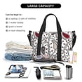 thumbnail image 4 of Travel Duffle Bag Red Black White Paisley Travel Tote Bags Carry on Luggage Waterproof Weekender Bags with Top Handle Adjustable Shoulde Strap for Travel Gym, 4 of 5