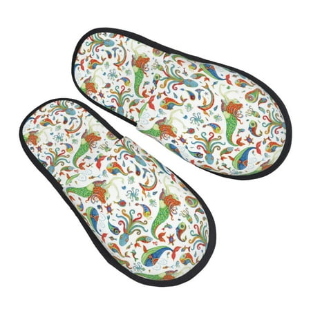 

Bingfone Sea Animals 1 House Slippers for Women Men with Soft Rubber Sole Slip On for Indoor/Outdoor-Large