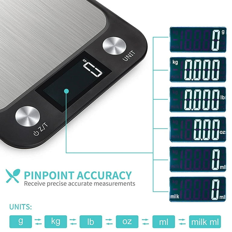 Digital Food Kitchen Digital Scale, 【Bread Meat Cookies Measures Precisely】  Weight Grams And Ounces For Baking Cooking