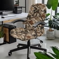 thumbnail image 2 of POLERO Elastic Cloth All-in-One High Back Computer Chair Cover for Small Business Office Home Office Chair Protector Slipcover, Camouflage Bear Leaf Pattern, 2 of 7