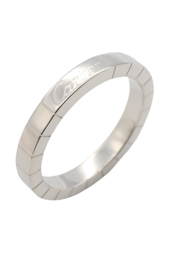 Pre-Owned Cartier Lanier Ring, 18K White Gold, Silver, for Men and Women, B4045055 (Good)